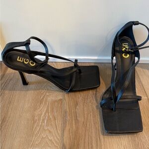 Strappy Black Sandal Heels